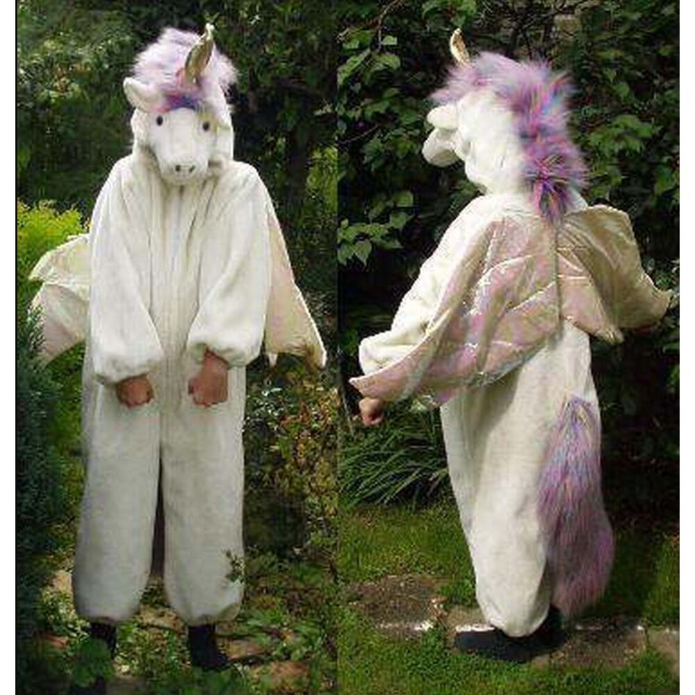 Plush Unicorn Pegasus Costume Wings Rainbow Tail Girls Boys 7 8 Costco
